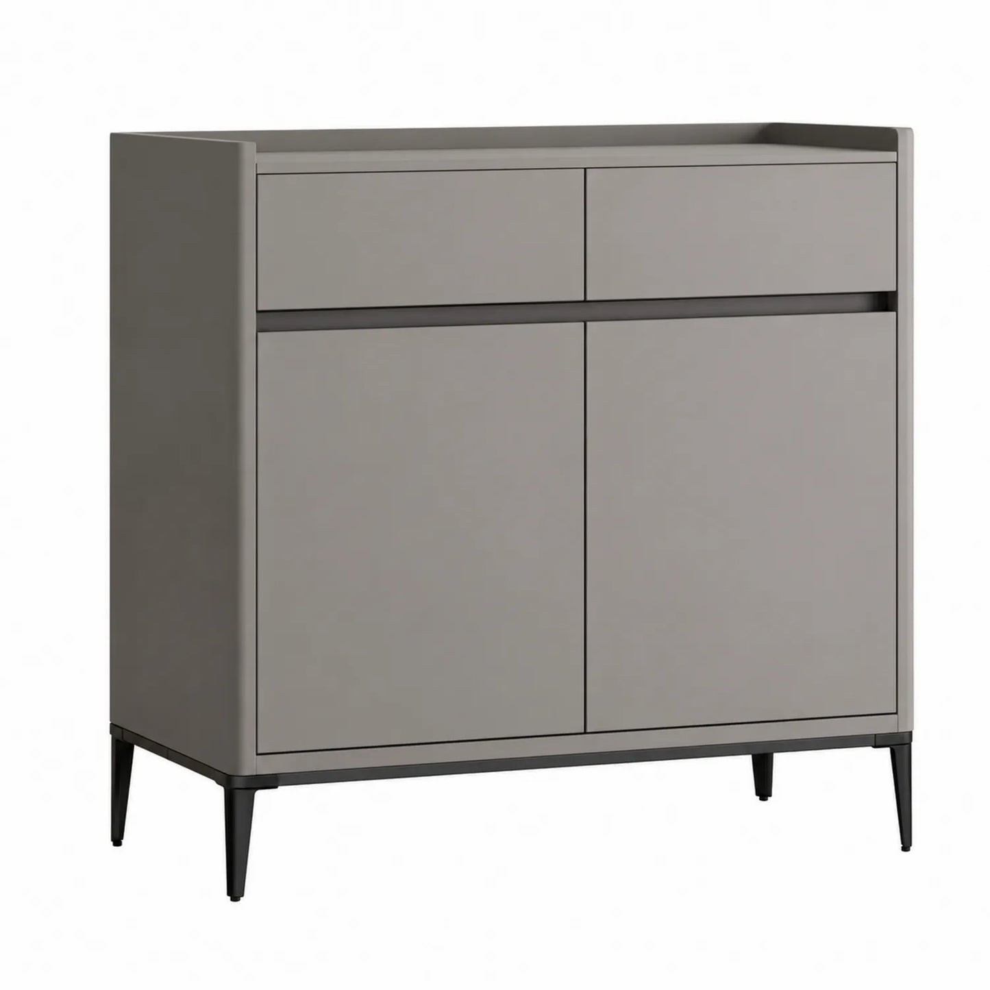 Kredens prostokątny do jadalni około 100 x 40 x 100 cm z laminowanej płyty MDF szary